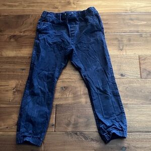 Hanna Andersson Kids Dark Blue Canvas Pants With Cuff